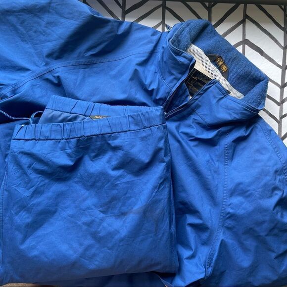 Vintage Eddie Bauer Windbreaker Sweat Set Blue - Picture 1 of 7